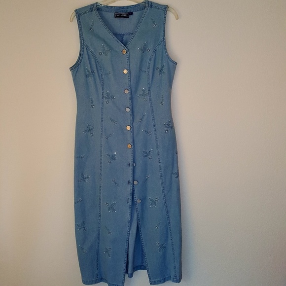 lafei nier denim dress Lafei Nier Dresses | Jeans/Robe Dress, Brand Lafei Nier, Size M, A40 | Color: Blue | Size: L